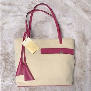 NWT Bally fabric and leather tote